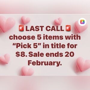Pick 5 sale instructions!!